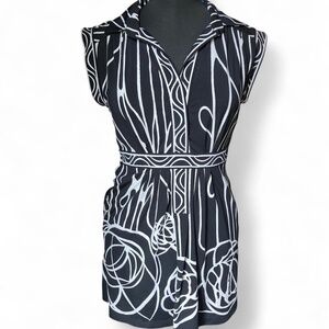 Black and Whte Modern Dress by BCBGMAX